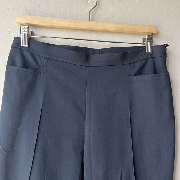 Akris Punto Trouser Pants Navy Blue Slim Fitted Tailored Pants Size 8‎ - Picture 3 of 8